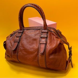 Spacious Cognac Leather Purse | Liebeskind